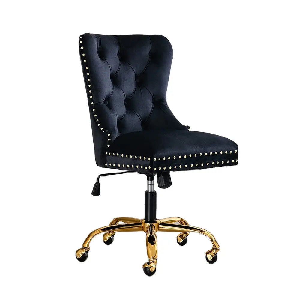 Hot Sales Adjustable Swivel Tufted Velvet Design Executive Accent  Office Chair