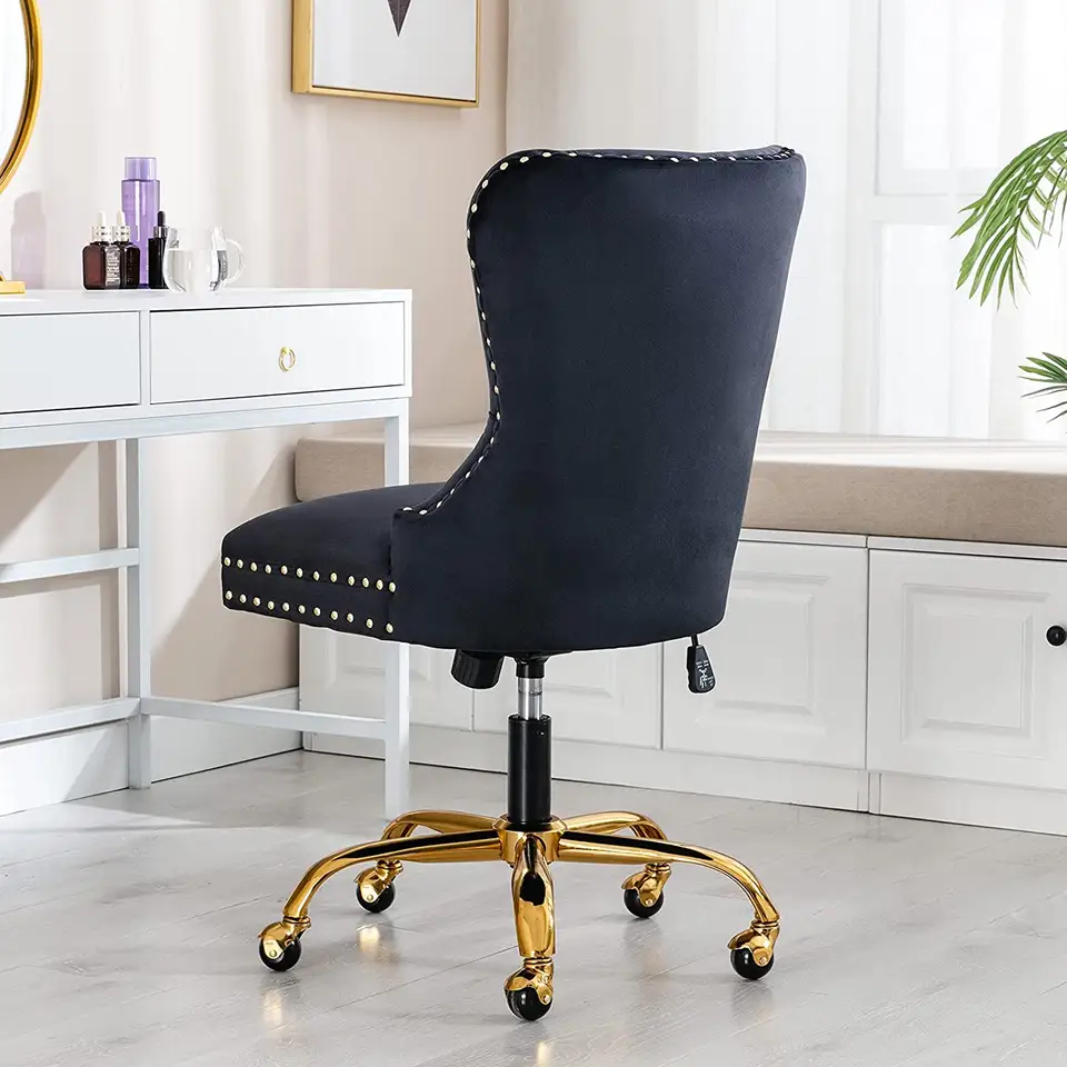 Hot Sales Adjustable Swivel Tufted Velvet Design Executive Accent  Office Chair