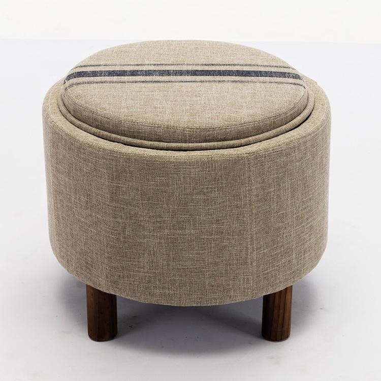 Fabric Coffee Table Storage Box Home & Seat Desk Stool Chair Ottoman