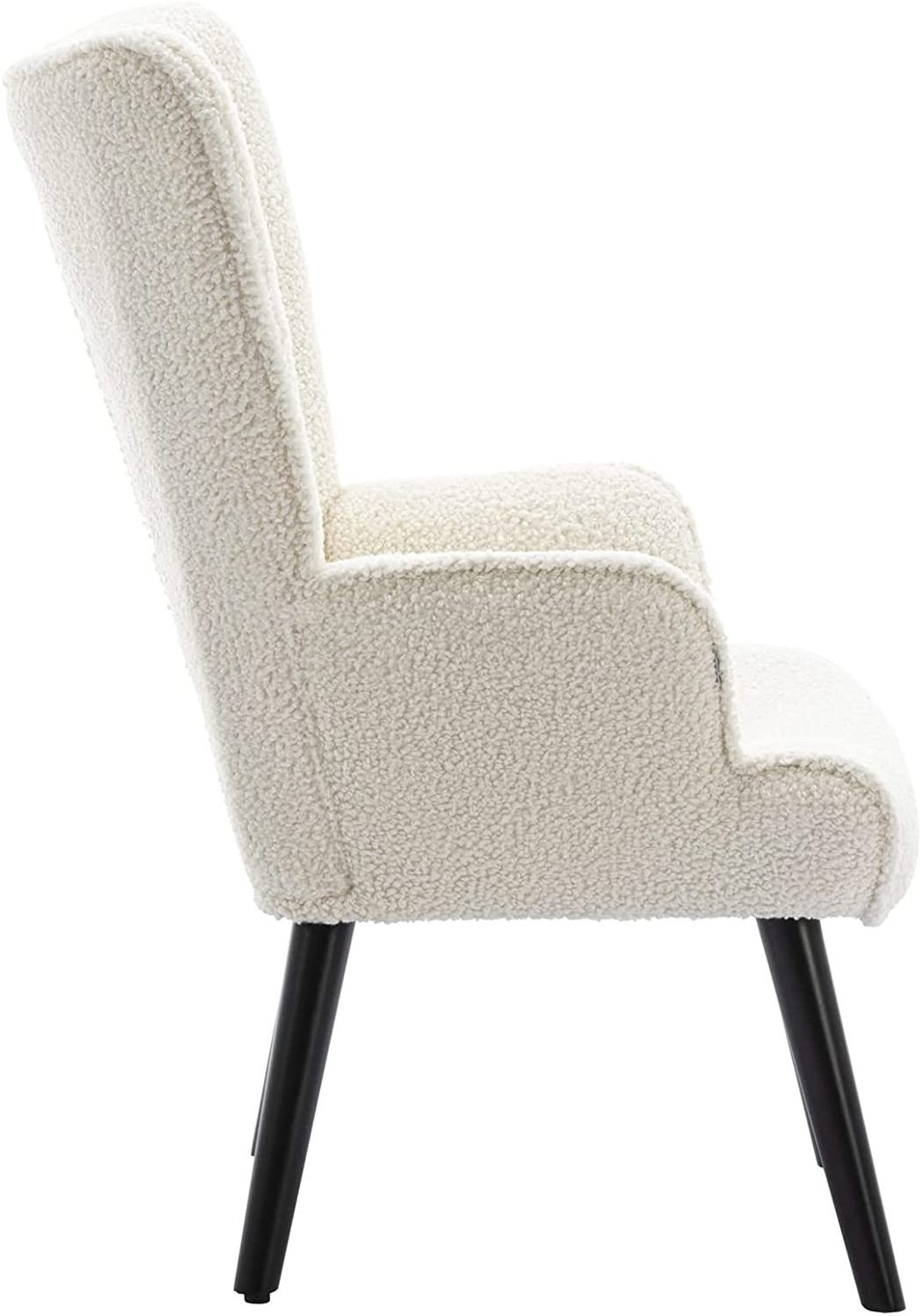 Modern Tufted Button Wingback Reading Chair with Solid Wood Legs Accent Chair