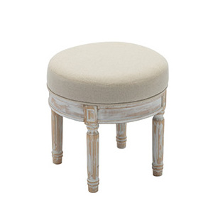 TUNUO Factory Directly Sales Small Round  Ottoman Stool Upholstered Bench Stool for Bedroom