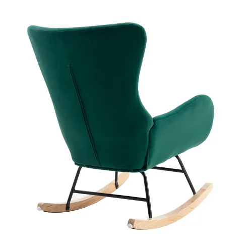 TUNUO Furniture Rocking Wooden and Metal Rocker Glider Chair