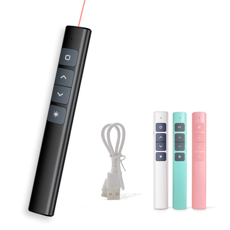 2024 New model recharging Power 2.4G Red Light Wireless Remote Control Presenter Laser Pointer