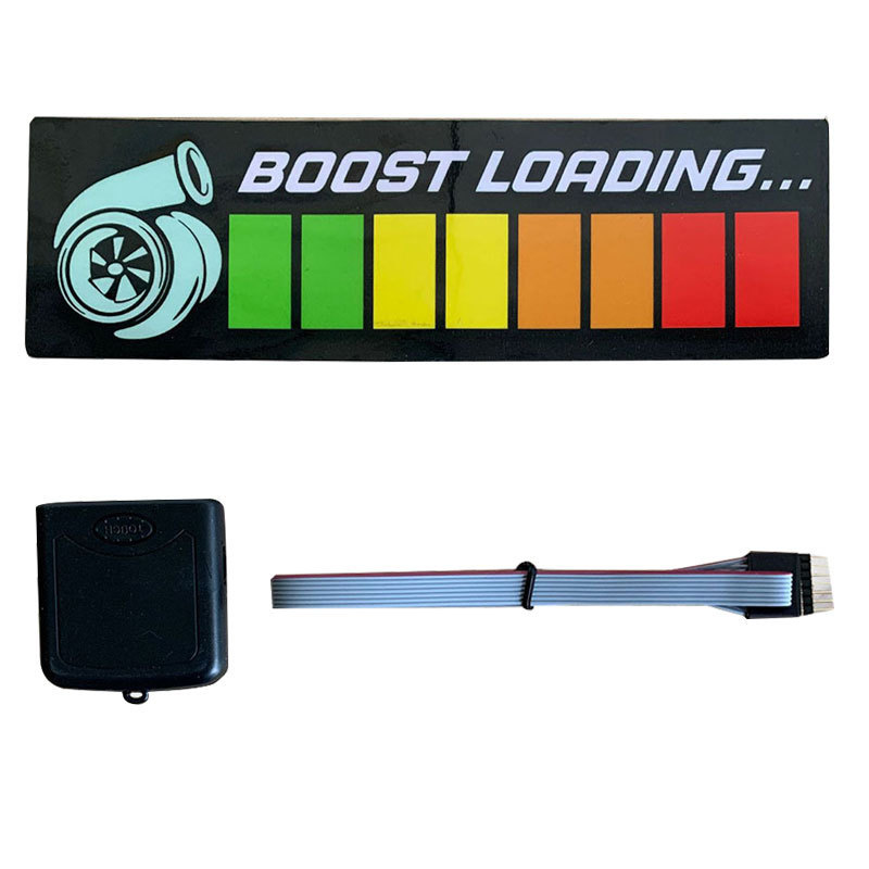 Turbo boost loading warning LED Glowing Car Sticker Champ Shockwave Car Glass Sticker