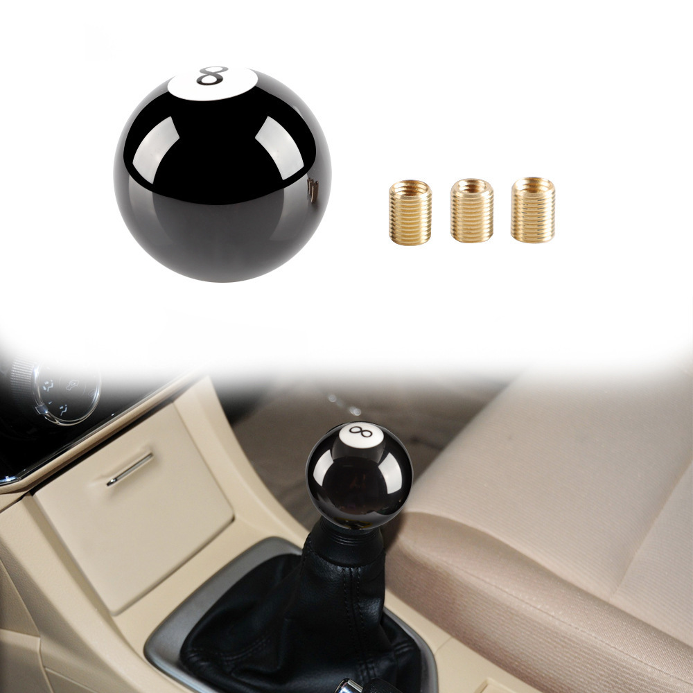 Jdm car manual gear shift billiards 8 numbers black ball shift lever gear shift knob universal