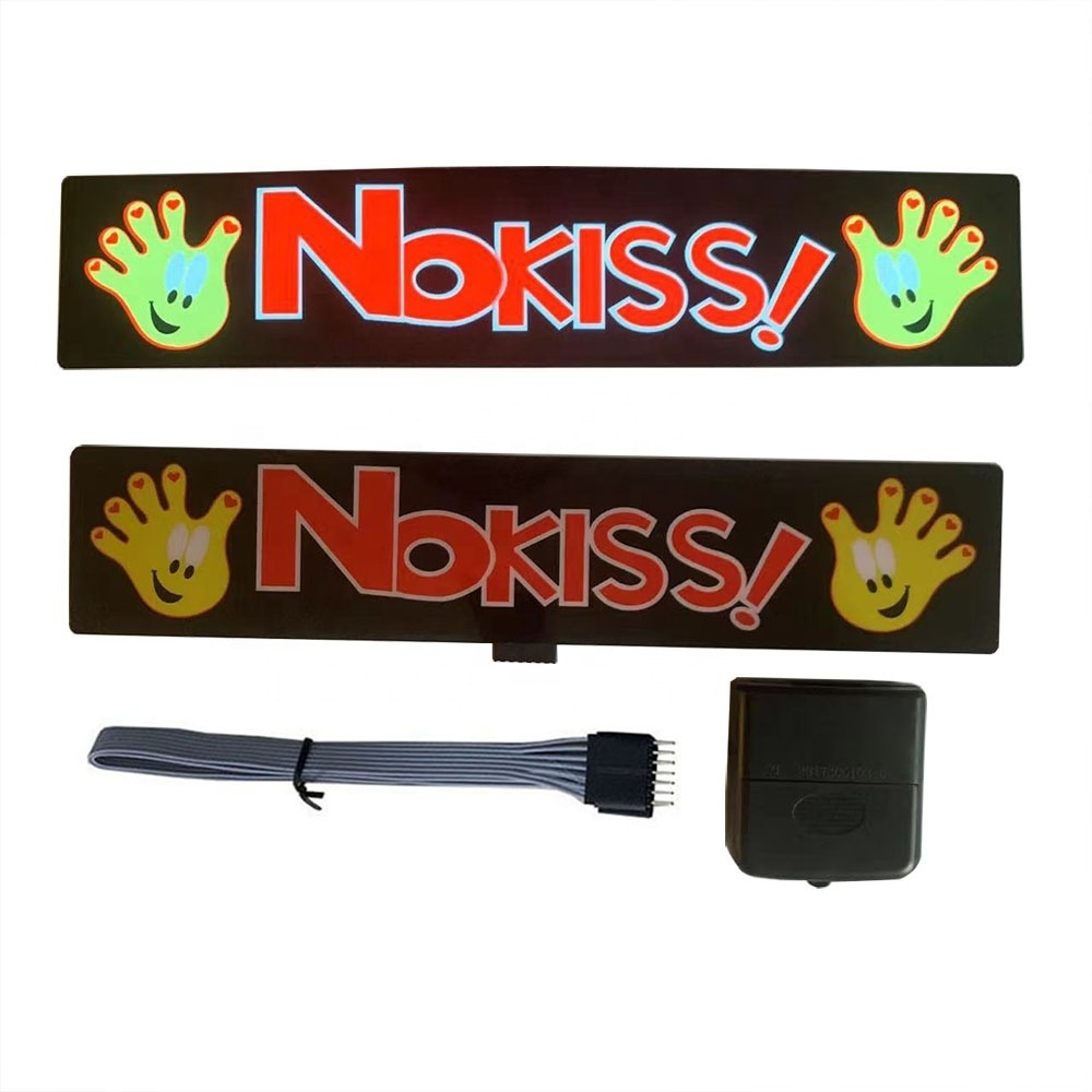 Car LED No Kiss Sign Light Up Sticker Windows JDM Panel