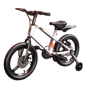 Export factory supply 14 16 18 inch magnesium alloy children s bike disc brake kids bike with training wheel