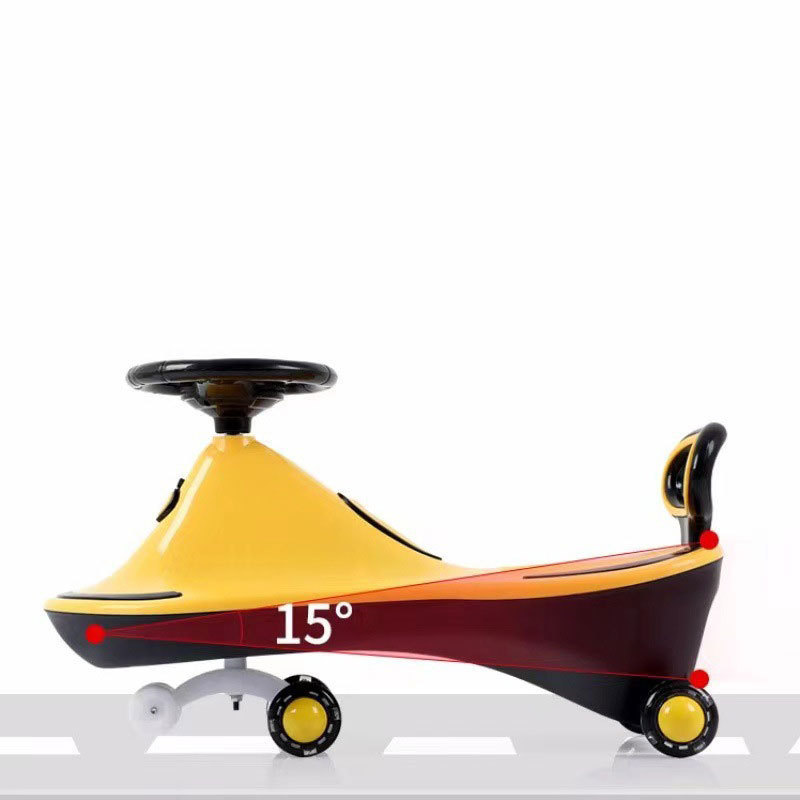 Factory direct supply 1-3 years old anti-rollover child swing toy car sliding universal wheel baby slippery twisting car