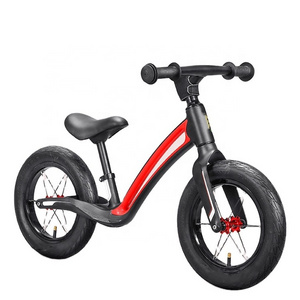 12" Magnesium Alloy balance bike without brake exercise walking balance metal toy bicycle/ paddle less bikes kids balance cycle