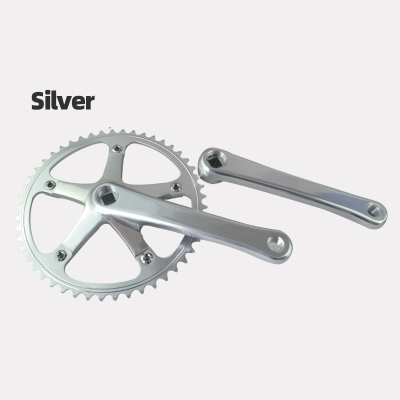 bicycle alloy crankset for fixed gear bicycle with cnc chain ring and crank