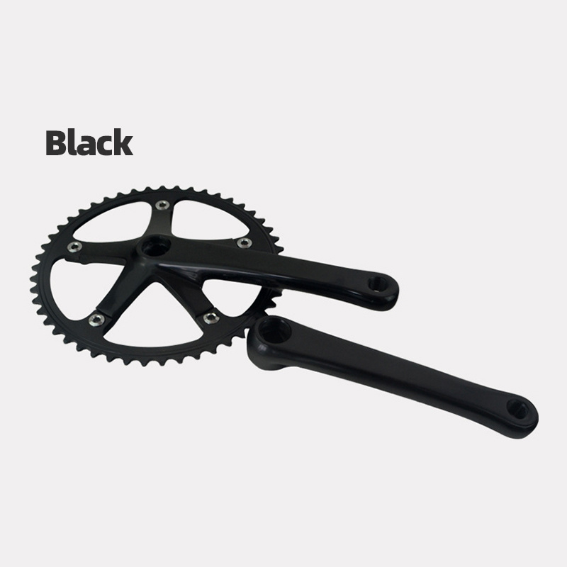 bicycle alloy crankset for fixed gear bicycle with cnc chain ring and crank