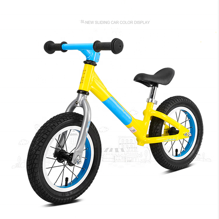 Children's Balanced Bicycle 12 inch Aluminum Alloy Shell Fashion Color Matching Coarse Tire Anti slip