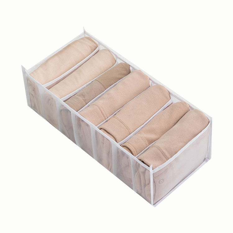 jeans compartment  storage box 7-grid jeans compartment drawer organizer coloet T shirt organizer