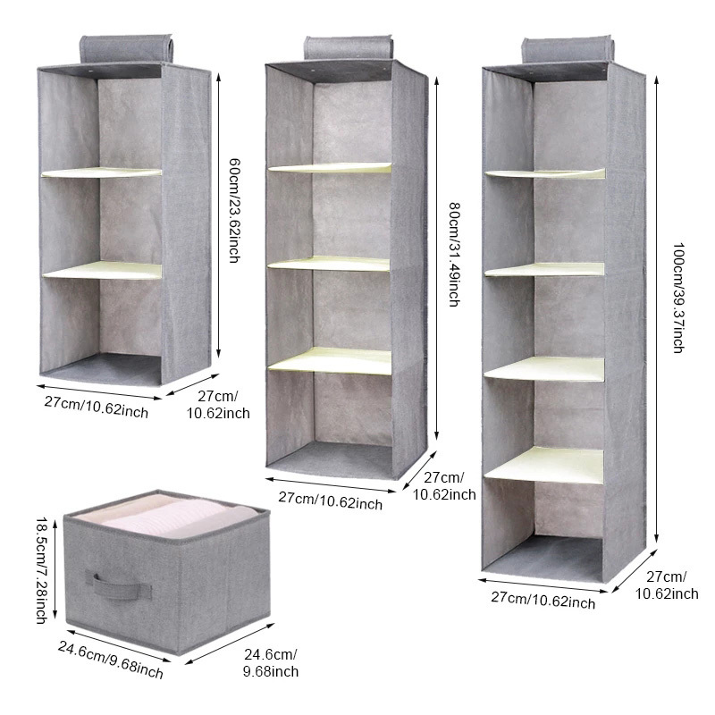 Creative Household Clothes Hanging Drawer Box Underwear Sorting Storage Wall Wardrobe Closet Organizer Shelves