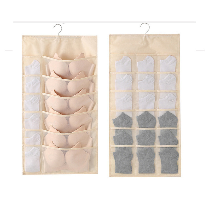 Underwear Organizer, 4 PCs Foldable Closet Dresser Drawer Organizer for Clothes Lingerie Bra Panty Sock Tie and Belt Storage