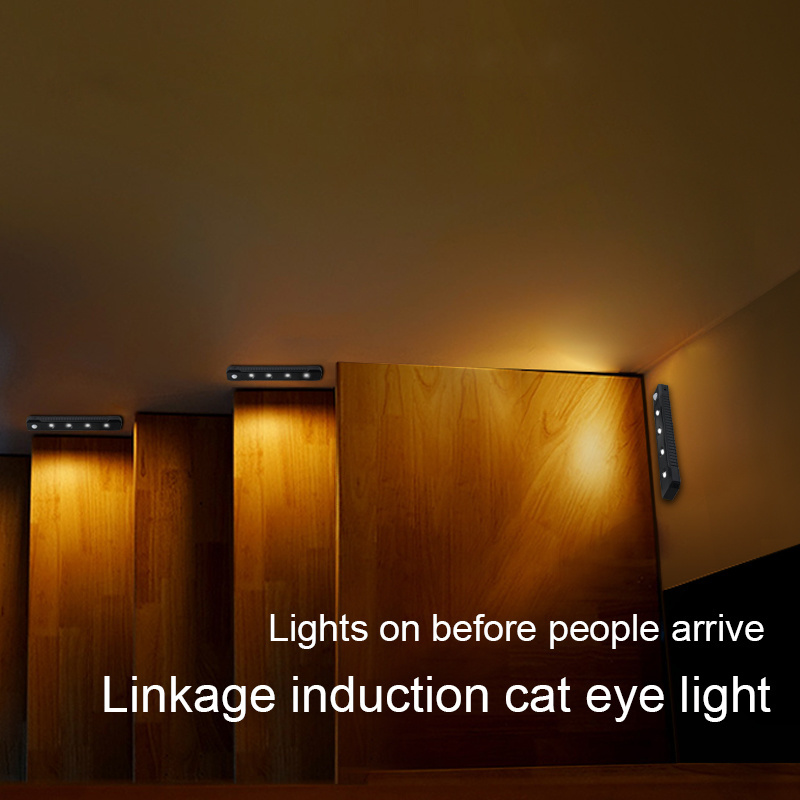 Battery Operated USB Under Cabinet Light Wireless Motion Sensor Stick-on Kitchen Lighting LED Closet Light for Hallway Stairs