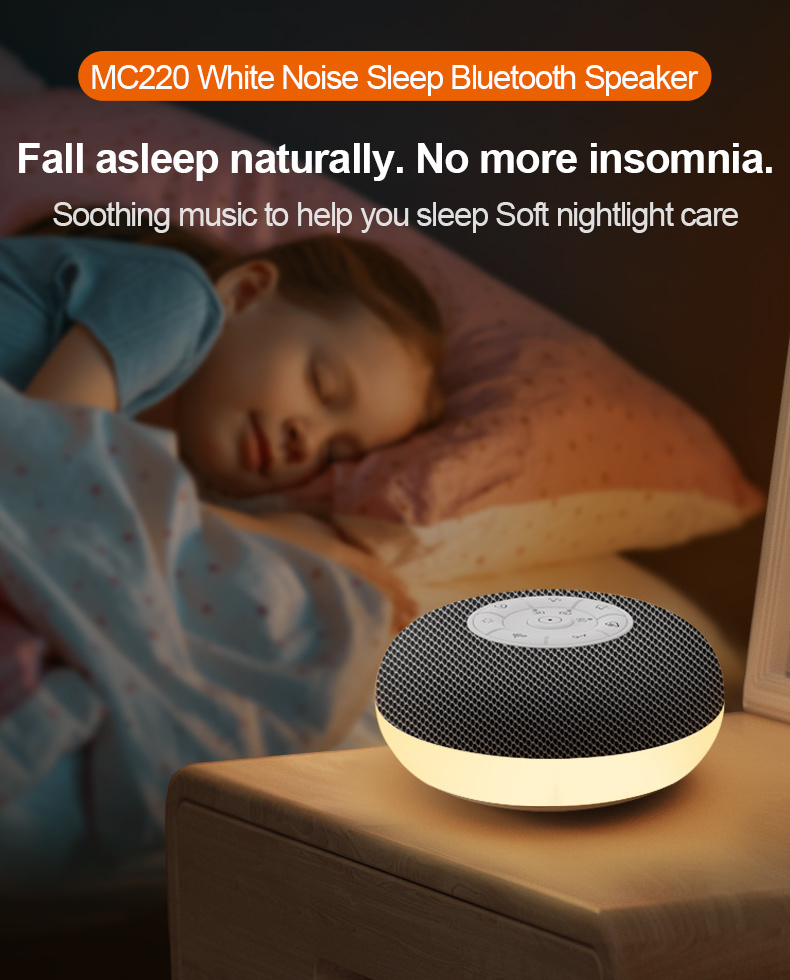 Auto Off 23 Relaxing Nature Sound Therapy White Noise Machine Adult Baby Sleep Night Light for Home,Office, Nursery,Travel,Hotel