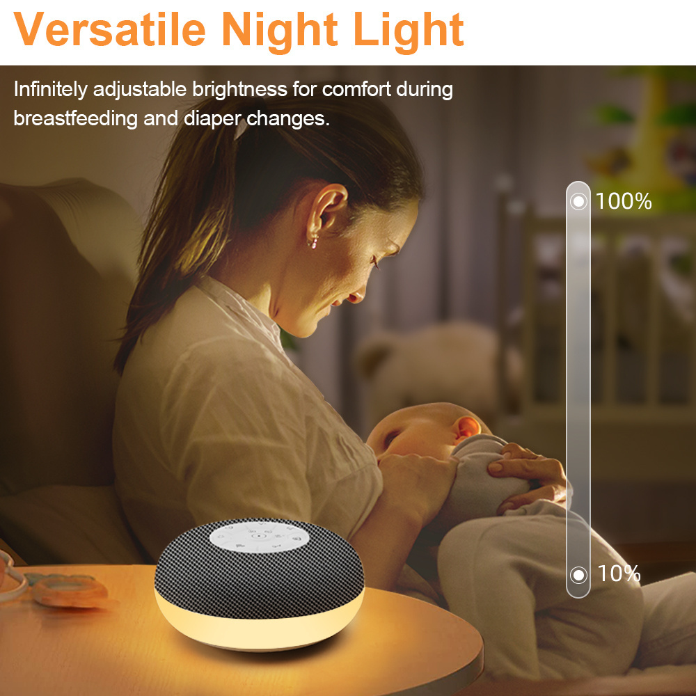 Auto Off 23 Relaxing Nature Sound Therapy White Noise Machine Adult Baby Sleep Night Light for Home,Office, Nursery,Travel,Hotel