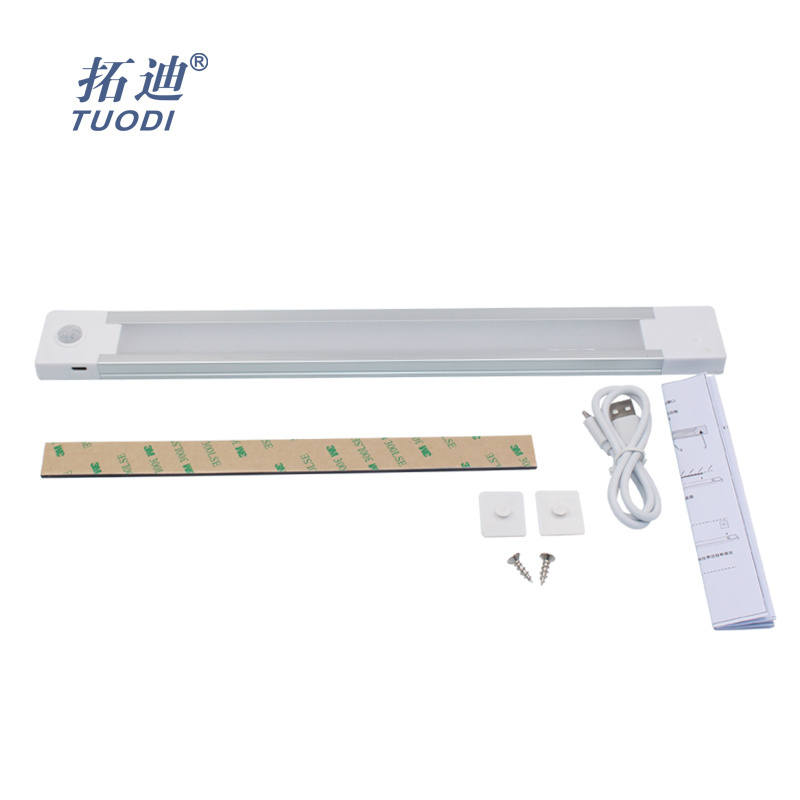 TDL-7119B Easy to install Cabinet Light PIR Motion sensor Light 5V USB rechargeable Light for  wardrobe Bathroom Stairs Kitchen