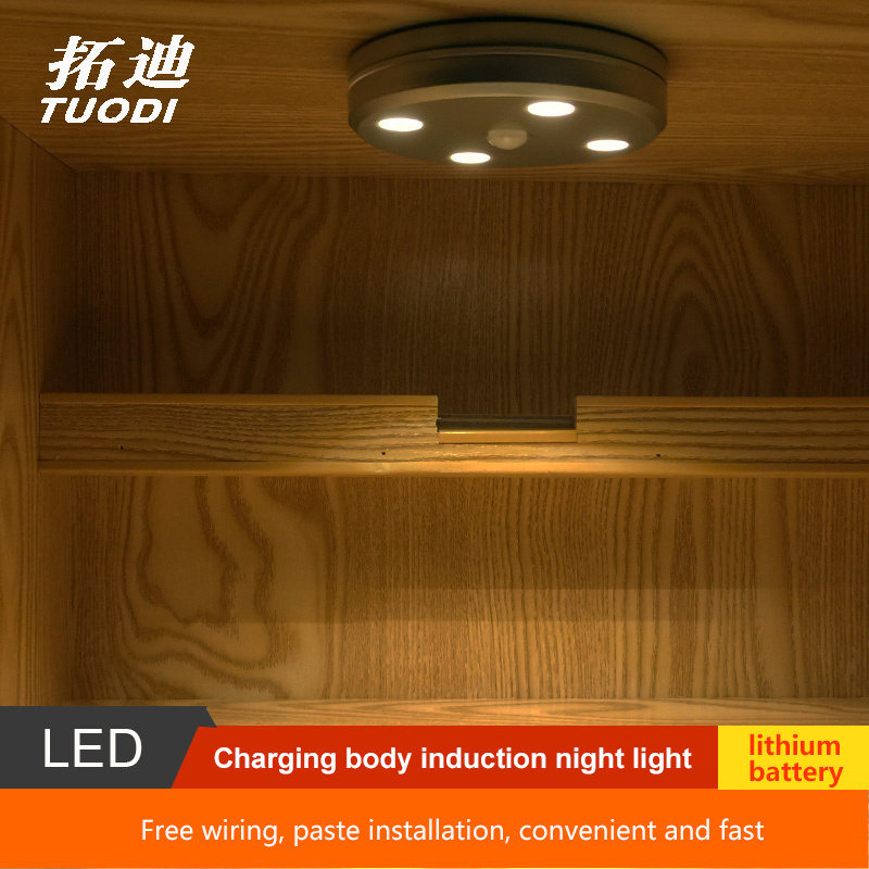 TUODI Rechargeable LED Lithium Battery Operated, Wireless,Night Lights for Stairs Wardrobe Cupboard Bedroom Hallway Drawer