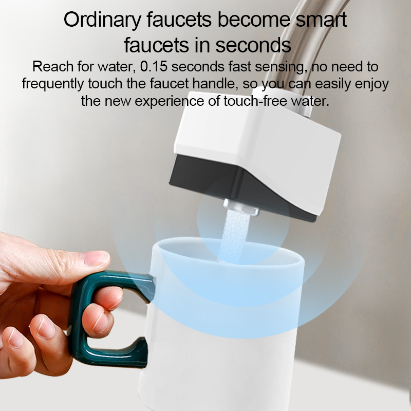 Touchless Kitchen Faucet with Sprayer,IPX6 Waterproof Motion Sensor Kitchen Faucet with Bulit-in 4000mAh Battery Last for 5Years