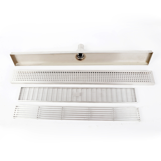 SUS304 Stainless Steel Concealed Invisible Tile Insert Linear Drain Bathroom Shower Drain Anti odor Floor Drain