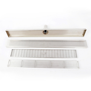 SUS304 Stainless Steel Concealed Invisible Tile Insert Linear Drain Bathroom Shower Drain Anti odor Floor Drain