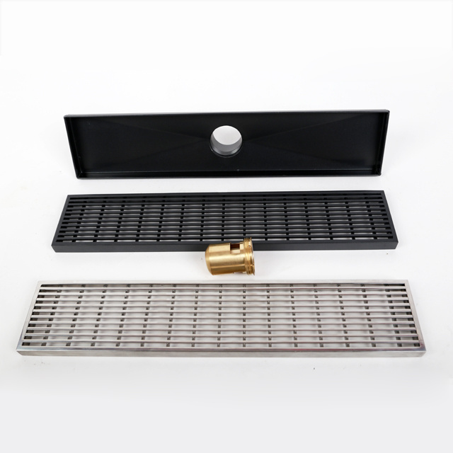 SUS304 Stainless Steel Concealed Invisible Tile Insert Linear Drain Bathroom Shower Drain Anti odor Floor Drain