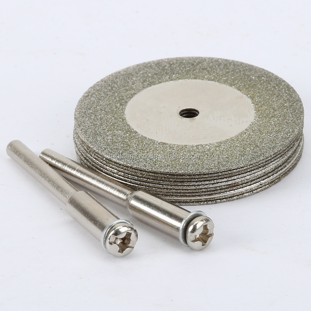 16mm dremel accessories Stone Jade Glass Diamond dremel Cutting Disc Fit Rotary Tool parts with Two Mandrel+10pcs cutting tool