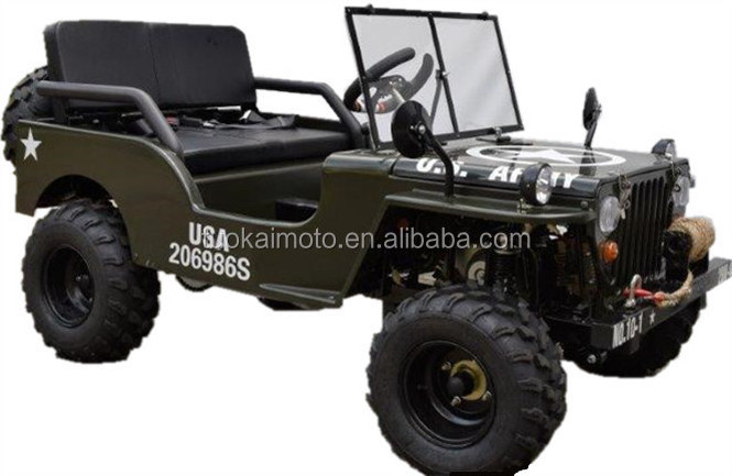 China hotselling 110cc go kart 125cc ATV off road 150cc mini willys with roof frame