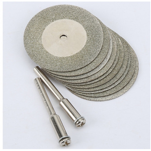 16mm dremel accessories Stone Jade Glass Diamond dremel Cutting Disc Fit Rotary Tool parts with Two Mandrel+10pcs cutting tool