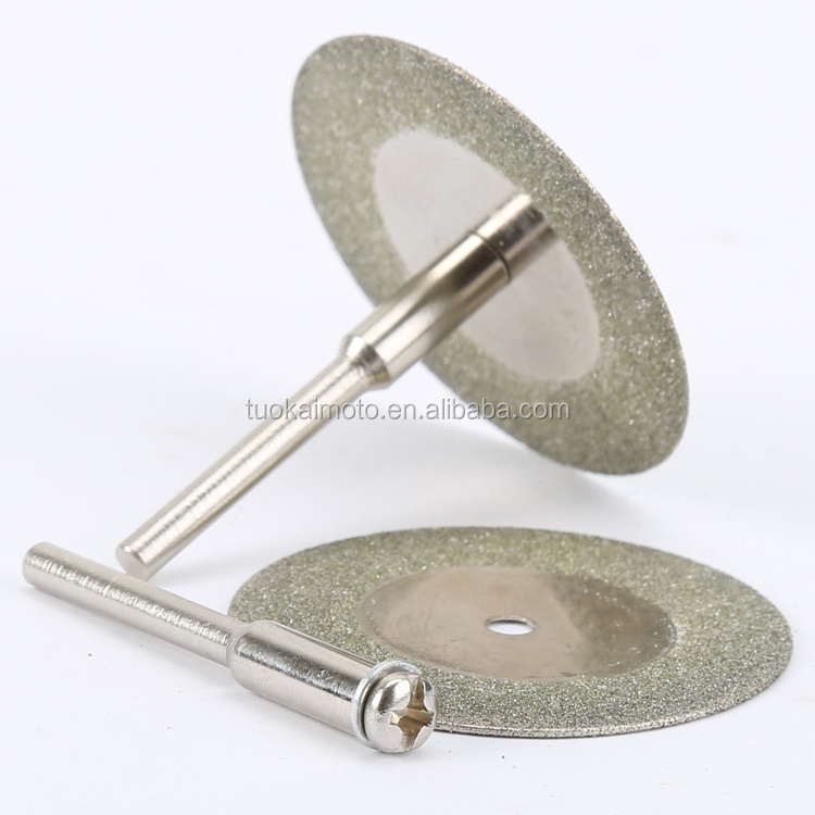 16mm dremel accessories Stone Jade Glass Diamond dremel Cutting Disc Fit Rotary Tool parts with Two Mandrel+10pcs cutting tool