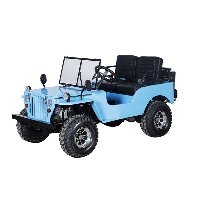 CE Approved 150cc new Mini Willys Jeep for Adults 150cc ATV mini car go kart with adjustable upgrade seat windshield alloy rims