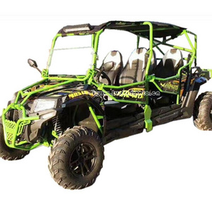 new 4 seat  UTV shaft drive sport go kart 400cc with Roof light bar & soft roof Farmer car (TKG400-A4)