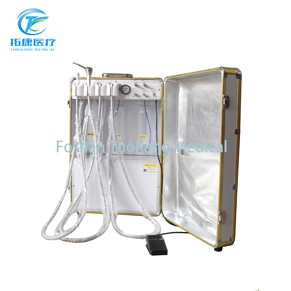 good price Portable Dental Turbine Unit Full Set Built-in Air Compressor and Electrically Controlled Foot pedal Hot Sale