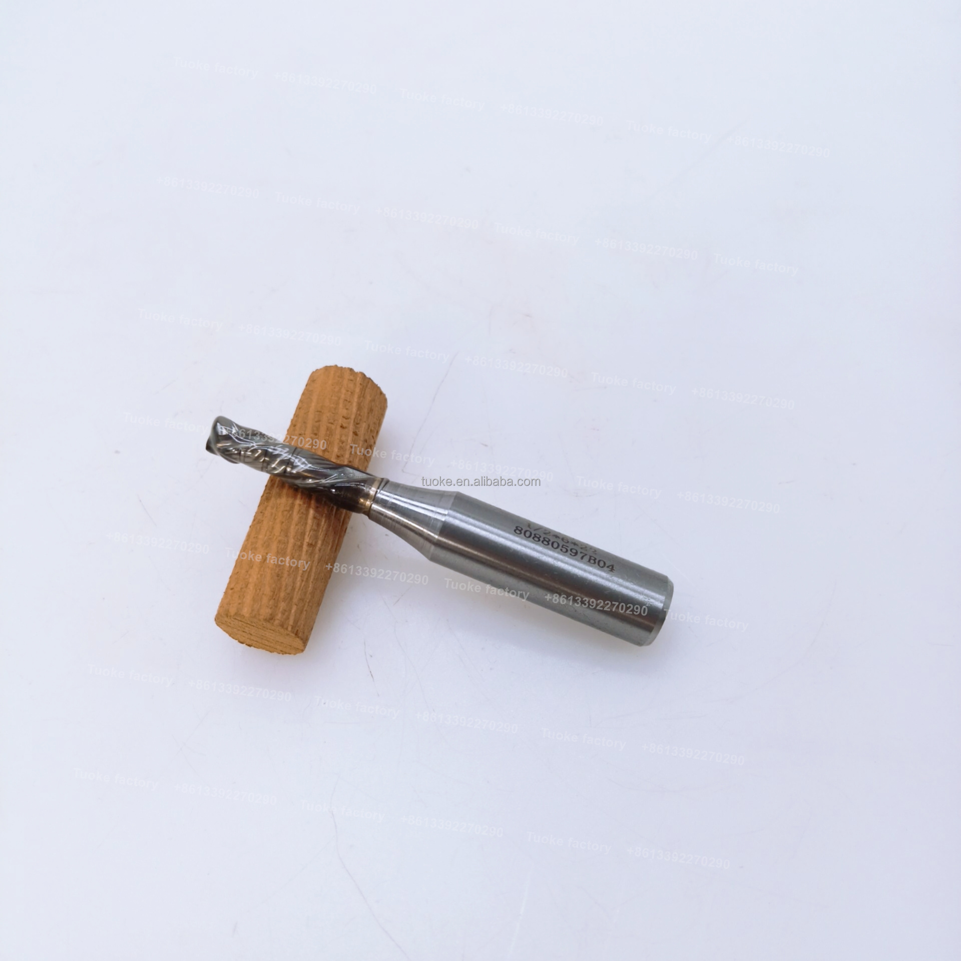 TUOKE TK575 woodworking TCT cutter tools shank 1/2 carbide for spiral compression milling cutter