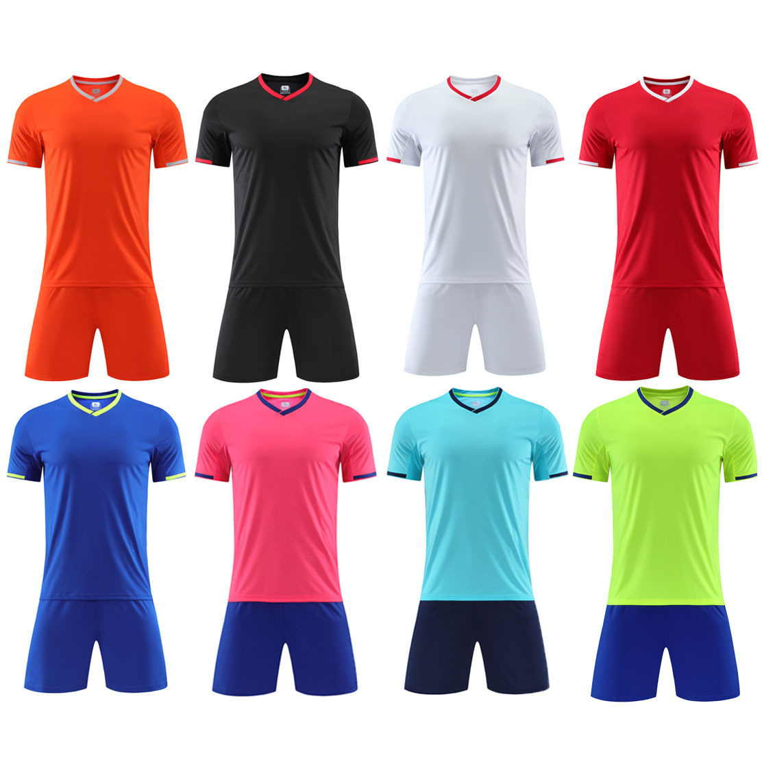 Custom Soccer Kits Mens Football Uniform Blank Plain Soccer Uniform Quick Dry And Breathable Night Jogging Training Suit