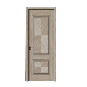 Deluxe Design Process Flushing Line Indoor Solid Simple Design Wooden Door Leading the Industry Good Price PVC MDF Door 6609