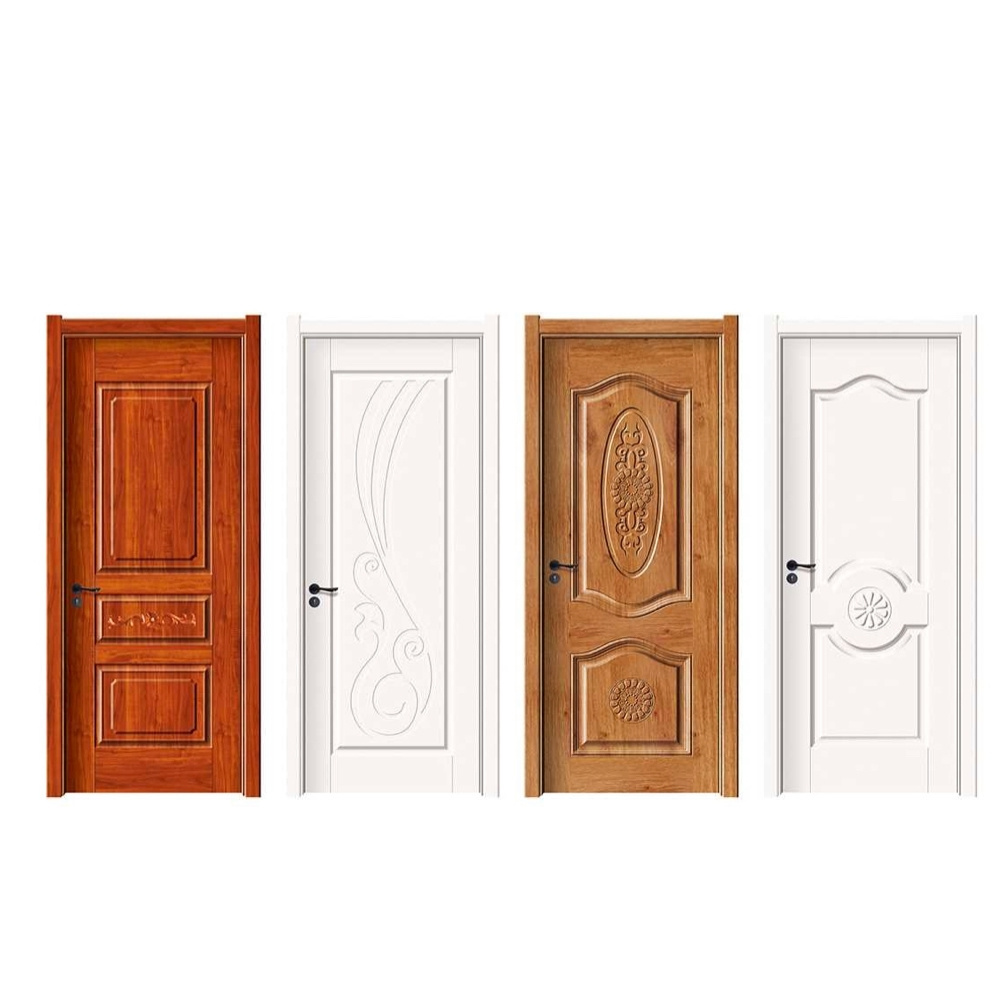 Deluxe Design Process Flushing Line Indoor Solid Simple Design Wooden Door Leading the Industry Good Price PVC MDF Door