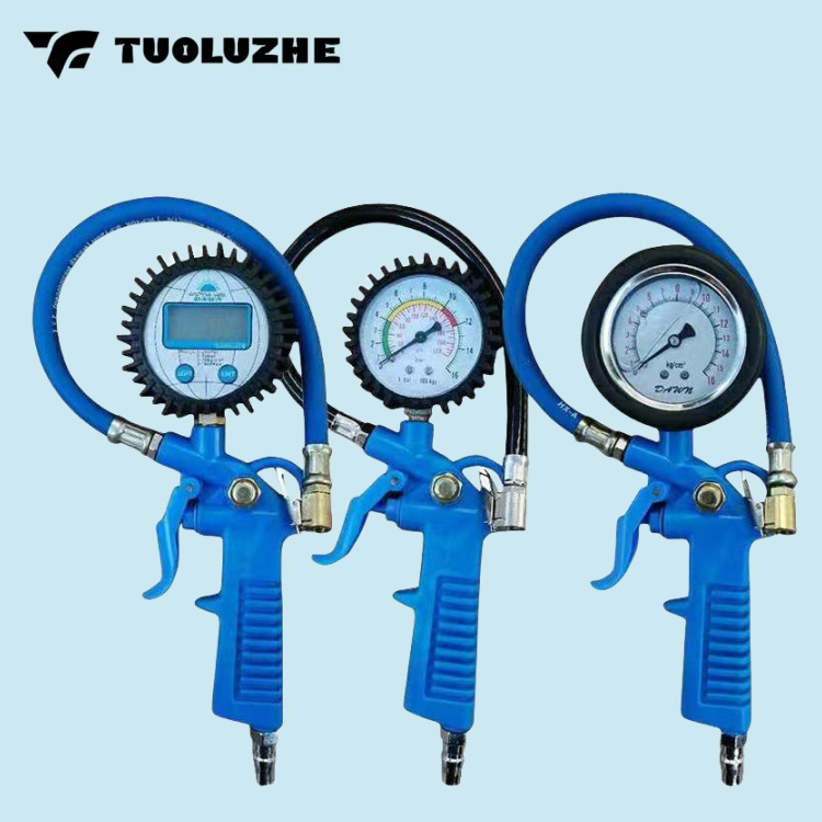 Multi functional tire inflation pressure detection tool for automobiles tire pressure gauge