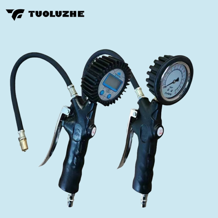 Multi functional tire inflation pressure detection tool for automobiles tire pressure gauge