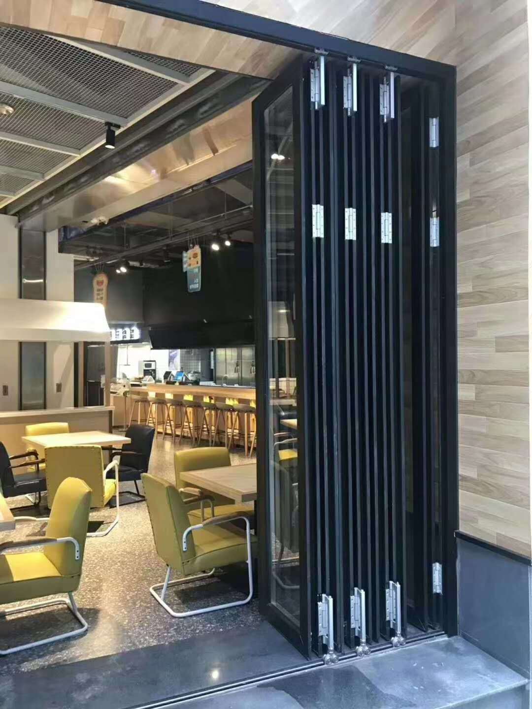 AS2047 TOMA New Modern Hotel Restaurant Aluminium Double Glazed Bifold Sliding Accordion Folding Door