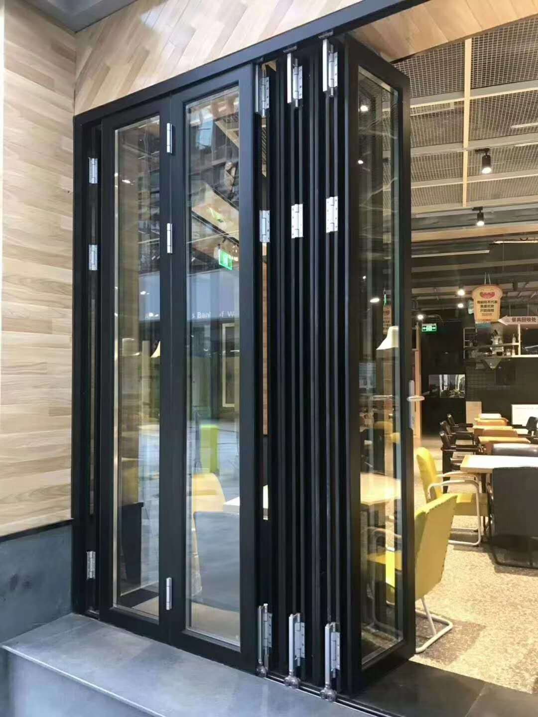 AS2047 TOMA New Modern Hotel Restaurant Aluminium Double Glazed Bifold Sliding Accordion Folding Door