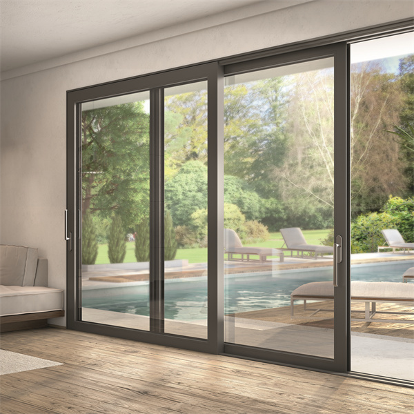 AS2047 Double Glazed swing and sliding door aluminium balcony door aluminium sliding door for garden and patio