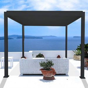 TOMA Waterproof Opening Roof Aluminium Bioclimatic Gazebo Louvered Roof Pergola for Garden