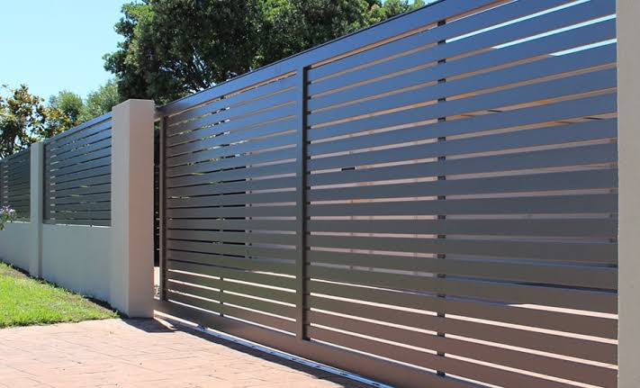 Driveway Security Sliding Gate Custom Outdoor Gates automatic with remote control aluminum railing gate