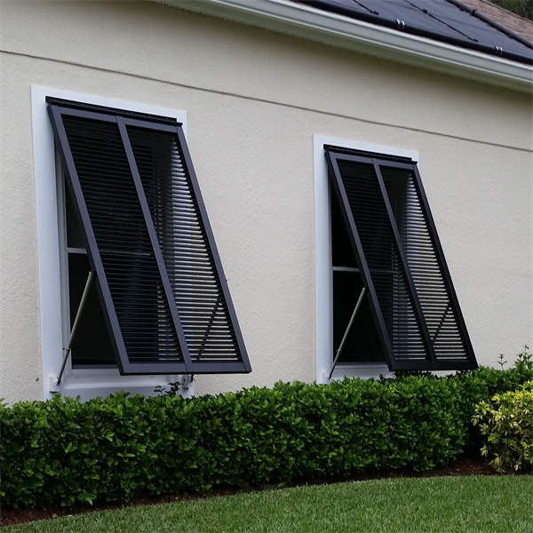 Australia standard Aluminium manual type Louver outdoor shutters sunshade louver and waterproof aluminium bahama  louvre frame