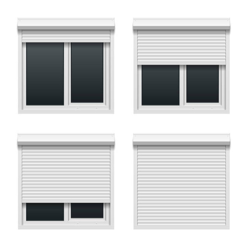 AS2047 TOMA roller shutter price aluminum glass sliding window with Electric roller shutter windows hurricane shutters