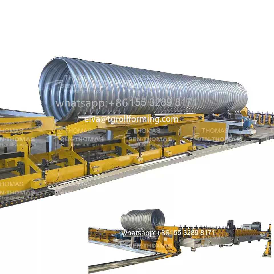 Popular selling metal corrugated culvert pipe machine high quality culvert