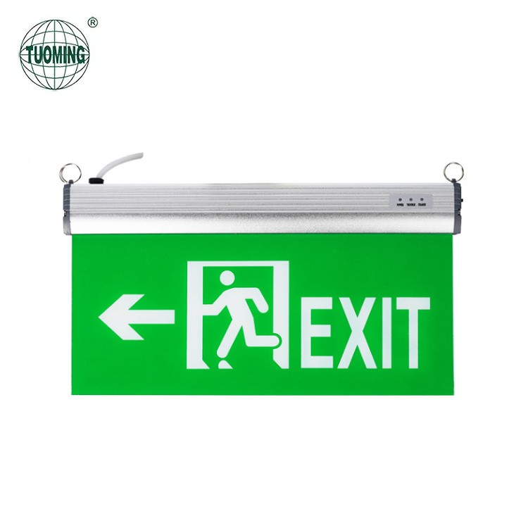 Customizable Pattern Indoor Tunnel Rechargeable Hanging Led Emergency Exit Sign Lights